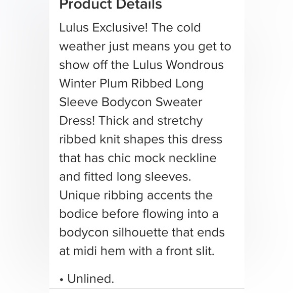 Lulus Wondrous Winter Plum Ribbed Long sleeve Ribbed Bodycon sweater dress - Picture 4 of 6